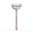 The Phoenix Ring - Radiant Solitaire with Hidden Halo & Pavé Band