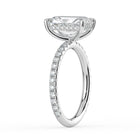 The Phoenix Ring - Radiant Solitaire with Hidden Halo & Pavé Band