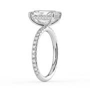 The Phoenix Ring – Radiant Solitaire with Hidden Halo & Pavé Band in 14K Rose Gold – The Jewel Concierge