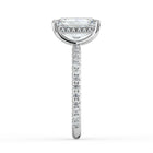 The Phoenix Ring - Radiant Solitaire with Hidden Halo & Pavé Band