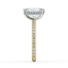 The Phoenix Ring - Radiant Solitaire with Hidden Halo & Pavé Band