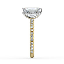 The Phoenix Ring - Radiant Solitaire with Hidden Halo & Pavé Band