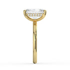 The Celeste Ring - Radiant Solitaire with Hidden Halo