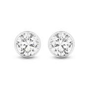 The Aurelia Earrings - Round Bezel Studs
