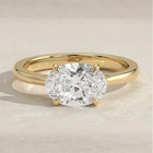 The Aria Ring - East-West Oval Solitaire