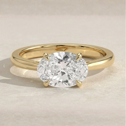 The Aria Ring — East-West Oval Solitaire Lab-Grown Diamond Engagement Ring | The Jewel Concierge