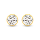 The Aurelia Earrings - Round Bezel Studs