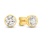 The Aurelia Earrings - Round Bezel Studs
