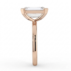 The Celine Ring – Oval Half Bezel Solitaire in 18K Rose Gold – The Jewel Concierge