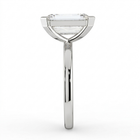 The Celine Ring – Oval Half Bezel Solitaire in 18K White Gold – The Jewel Concierge