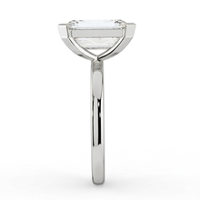 The Celine Ring – Oval Half Bezel Solitaire in 18K White Gold – The Jewel Concierge