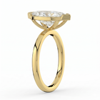 The Celine Ring – Marquise Half Bezel Solitaire in 18K Yellow Gold– The Jewel Concierge
