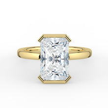 The Celine Ring – Oval Half Bezel Solitaire in 18K Yellow Gold – The Jewel Concierge
