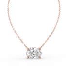 The Lirien Necklace — East-West Oval Lab-Grown Diamond Pendant | The Jewel Concierge