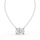 The Lirien Necklace — East-West Oval Lab-Grown Diamond Pendant | The Jewel Concierge