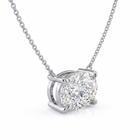The Lirien Necklace — East-West Oval Lab-Grown Diamond Pendant | The Jewel Concierge