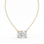 The Lirien Necklace — East-West Oval Lab-Grown Diamond Pendant | The Jewel Concierge