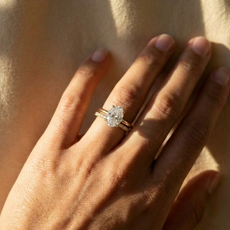 The Nova Ring – Oval Solitaire in 14K White Gold – The Jewel Concierge
