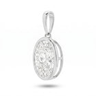 The Odette Oval Bezel Pendant - oval-cut lab-grown diamond pendant in a bezel setting shown against a plain white background - The Jewel Concierge