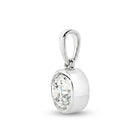 The Odette Round Bezel Pendant - Round-cut lab-grown diamond pendant in a bezel setting shown against a plain white background - The Jewel Concierge