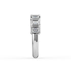 The Sara Ring - Emerald Bezel Set Half Wedding Band in 18K White Gold – The Jewel Concierge