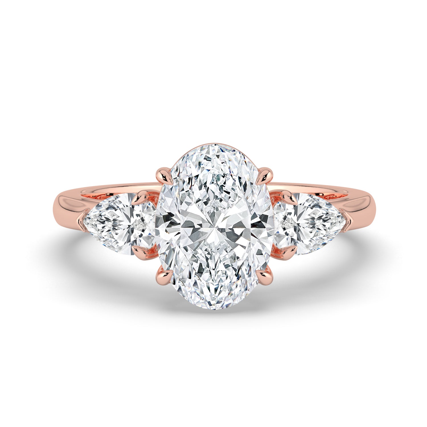 The Vivienne Ring - Oval and Pear Trilogy