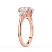 The Vivienne Ring – Oval and Pear Trilogy in 18K Rose Gold – The Jewel Concierge