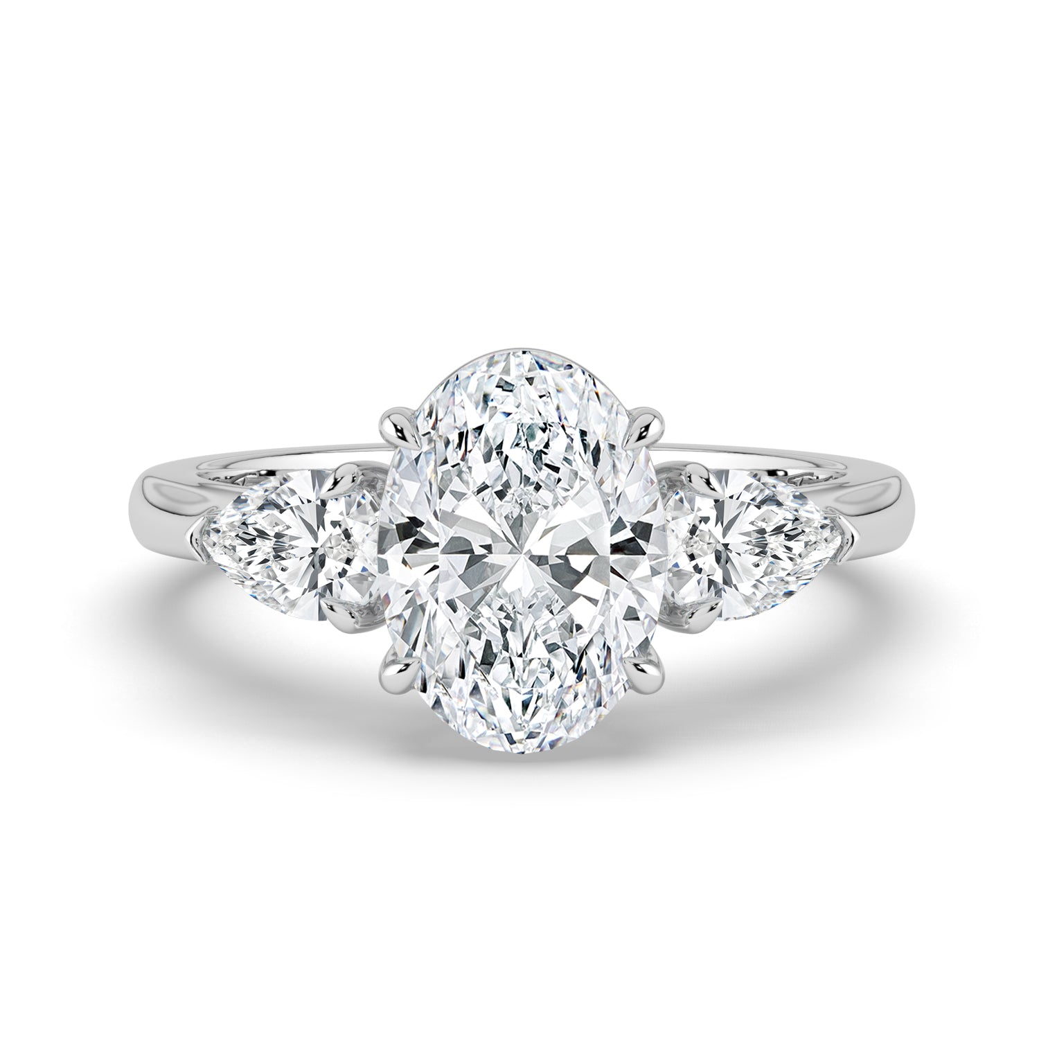 The Vivienne Ring - Oval and Pear Trilogy