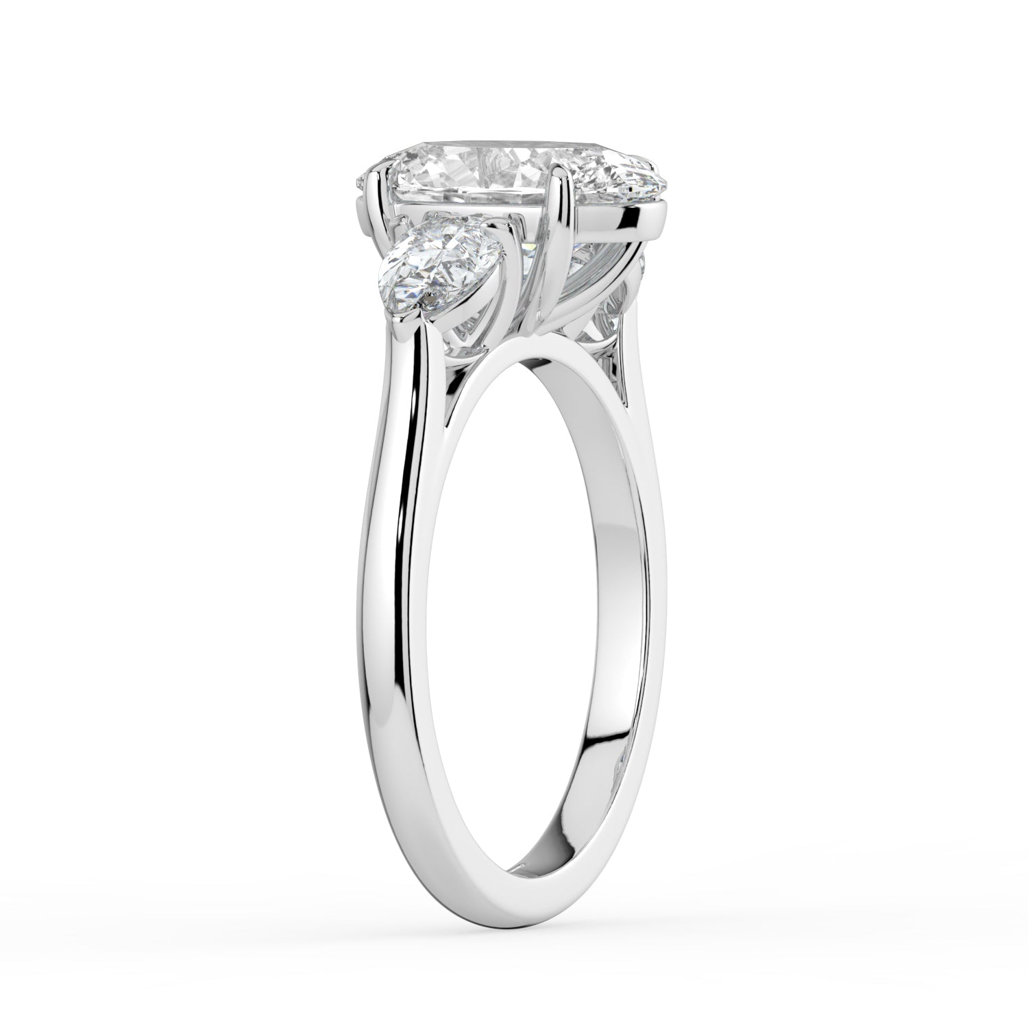 The Vivienne Ring - Oval and Pear Trilogy