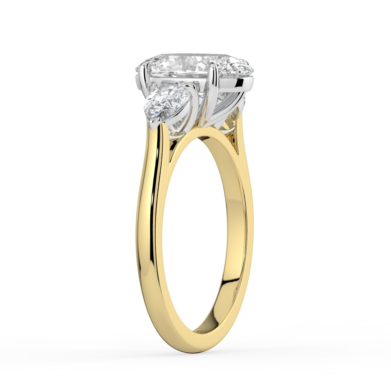 The Vivienne Ring - Oval and Pear Trilogy