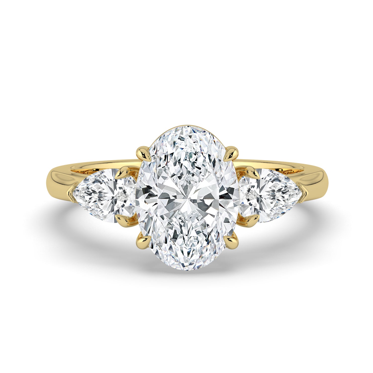 The Vivienne Ring - Oval and Pear Trilogy