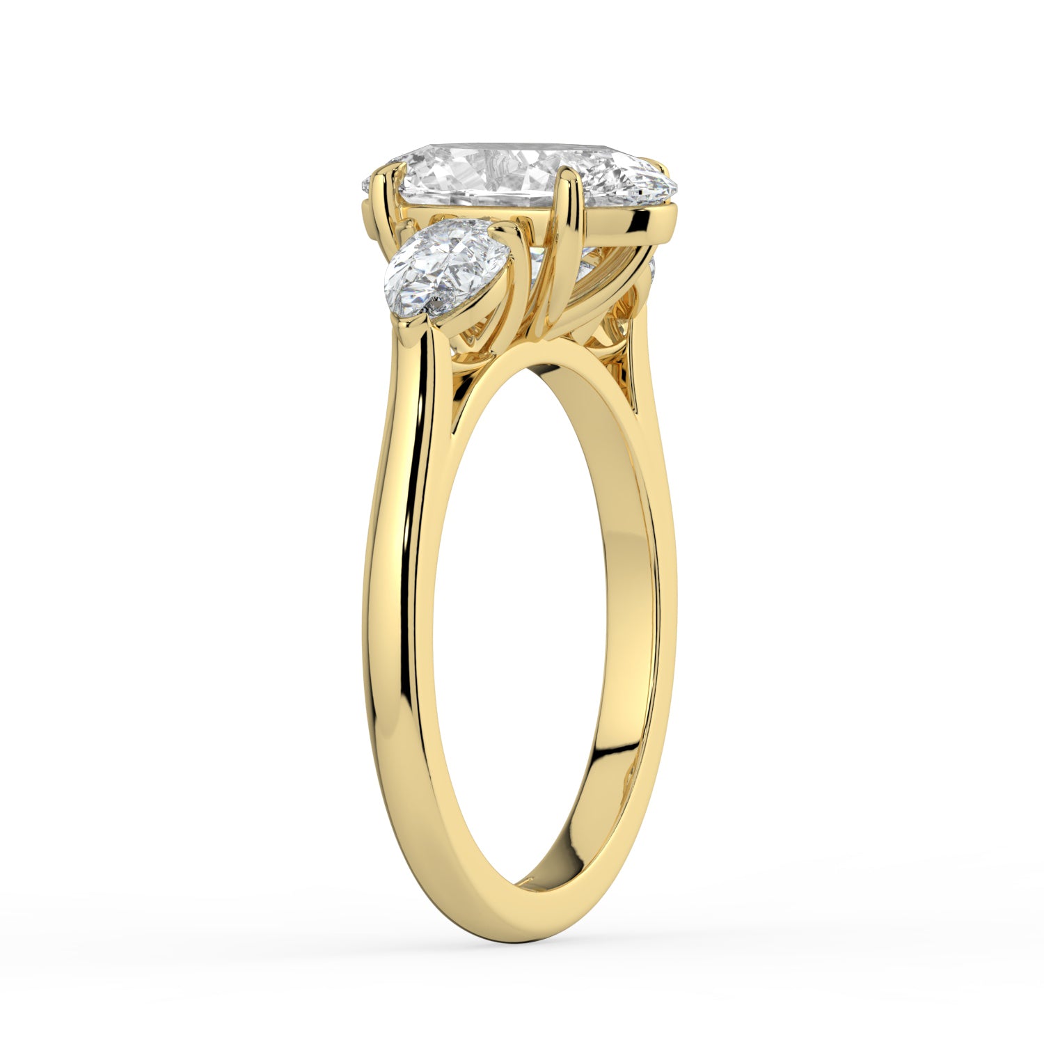 The Vivienne Ring - Oval and Pear Trilogy