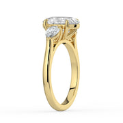 The Vivienne Ring – Oval and Pear Trilogy in 18K Yellow Gold – The Jewel Concierge
