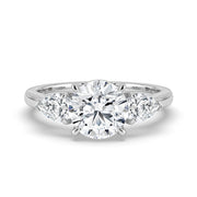 The Vivienne Ring — Round and Pear Trilogy Lab-Grown Diamond Engagement Ring in White Gold | The Jewel Concierge