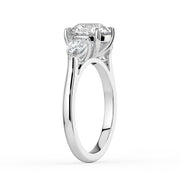 The Vivienne Ring — Round and Pear Trilogy Lab-Grown Diamond Engagement Ring in White Gold | The Jewel Concierge