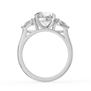 The Vivienne Ring — Round and Pear Trilogy Lab-Grown Diamond Engagement Ring in White Gold | The Jewel Concierge