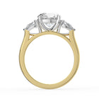 The Vivienne Ring — Round and Pear Trilogy Lab-Grown Diamond Engagement Ring in Two-Tone Yellow and White Gold | The Jewel Concierge