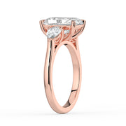 The Vivienne Ring – Radiant and Pear Trilogy in 18K Rose Gold – The Jewel Concierge