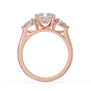 The Vivienne Ring – Radiant and Pear Trilogy in 14K White Gold and Rose Gold – The Jewel Concierge