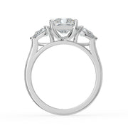 The Vivienne Ring – Radiant and Pear Trilogy in 14K White Gold and Yellow Gold – The Jewel Concierge