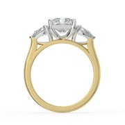 The Vivienne Ring – Radiant and Pear Trilogy in 18K White Gold and Yellow Gold – The Jewel Concierge