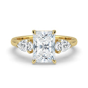 The Vivienne Ring – Radiant and Pear Trilogy in 14K Yellow Gold – The Jewel Concierge