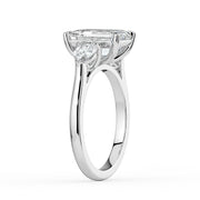 The Vivienne Ring — Emerald and Pear Trilogy Lab-Grown Diamond Engagement Ring in White Gold | The Jewel Concierge