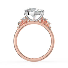 The Aurora Ring  - Round with Round Brilliant Accents