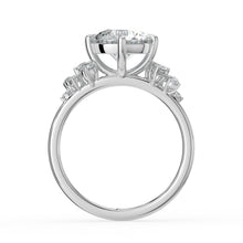 The Aurora Ring  - Round with Round Brilliant Accents