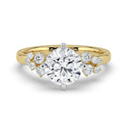 The Aurora Ring  - Round with Round Brilliant Accents