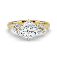 The Aurora Ring  - Round with Round Brilliant Accents