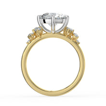 The Aurora Ring  - Round with Round Brilliant Accents