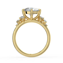 The Aurora Ring  - Round with Round Brilliant Accents