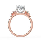 The Aurora Ring - Oval with Round Brilliant Accents